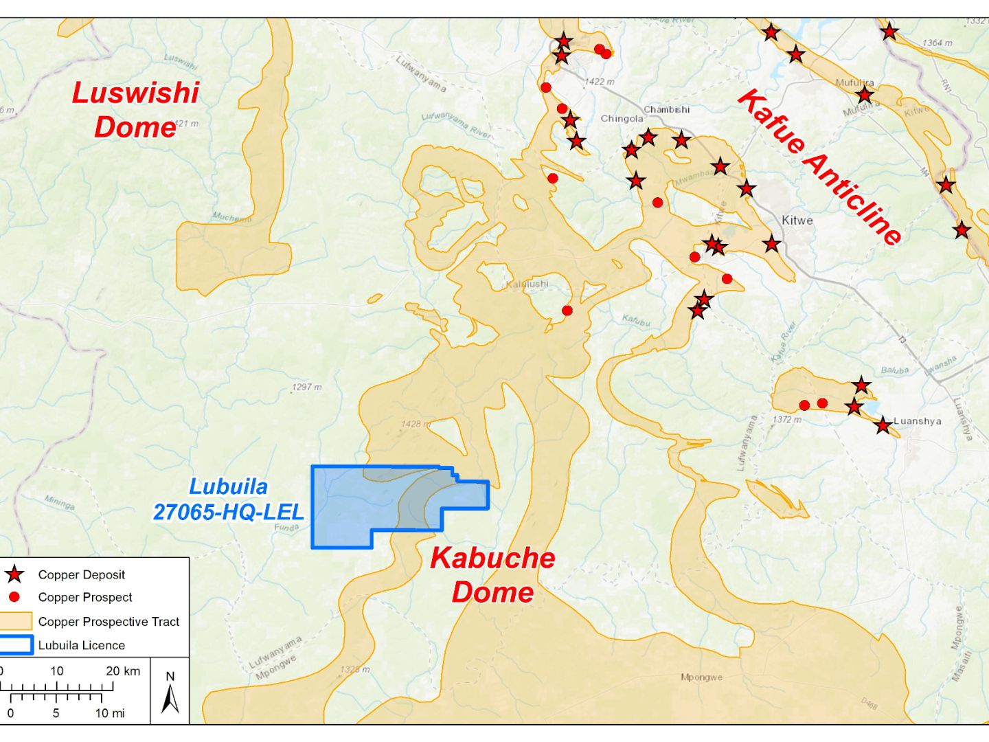 Lubuila Copper Project Location Plan