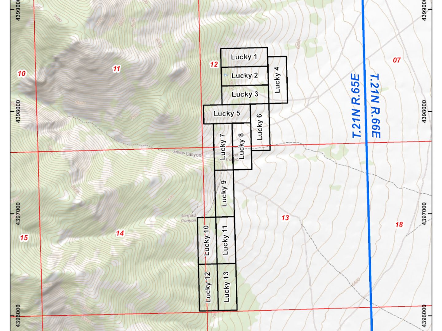 Lucky Project - Claim Location Map