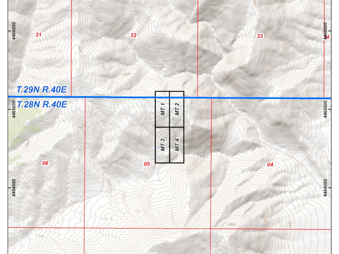 Mt Tobin - Claim Location Map